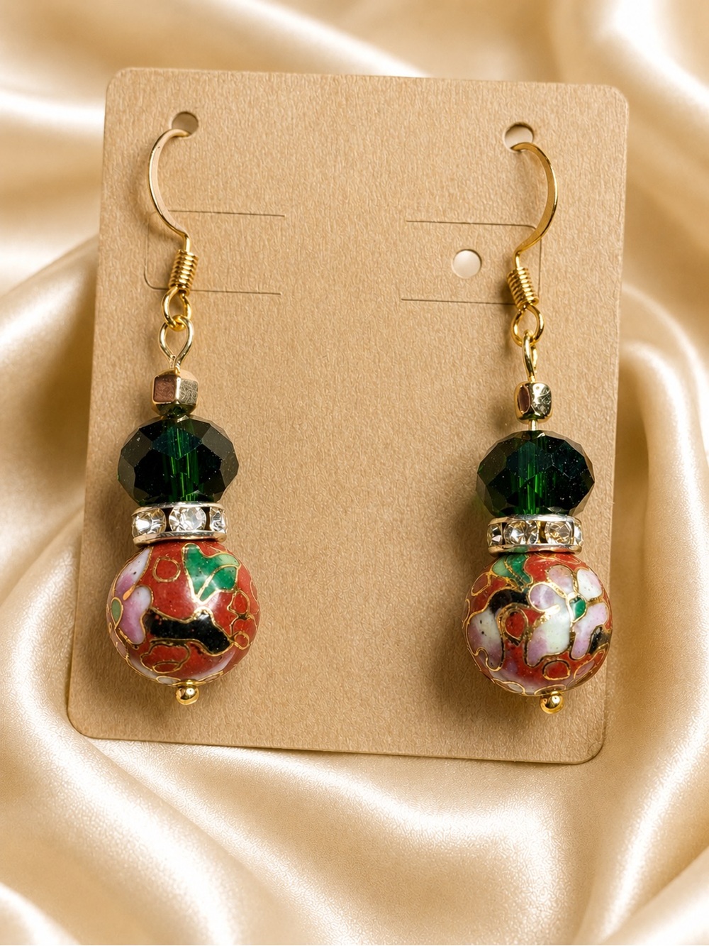 Vintage Style Cloisonné Earrings